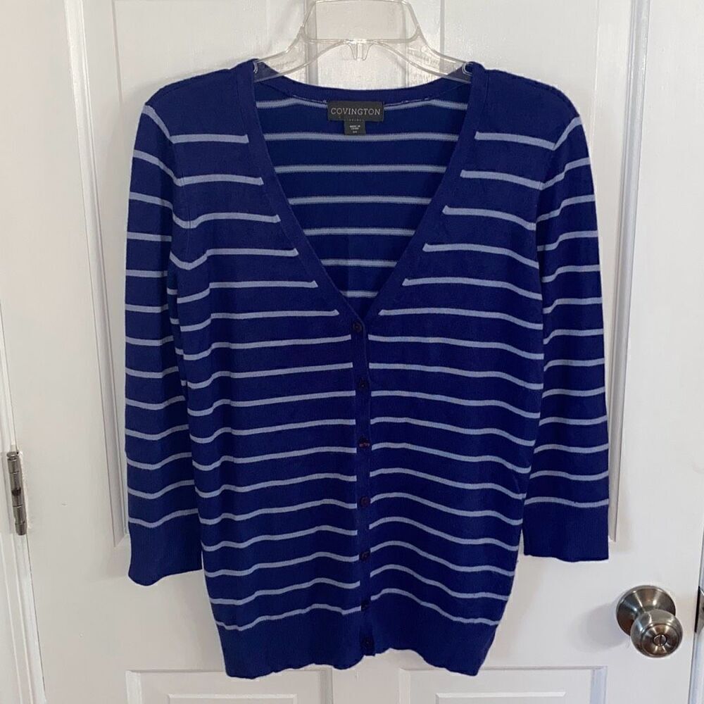 🔥3/$20🔥 Covington striped cardigan sweater size S